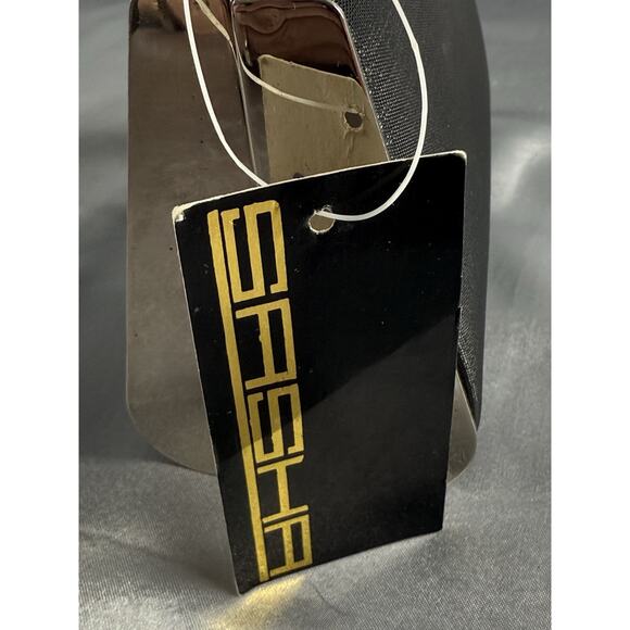 Vintage SASHA Box Purse Art Deco Black Silver Handle Rhinestone NWT - Picture 9 of 13